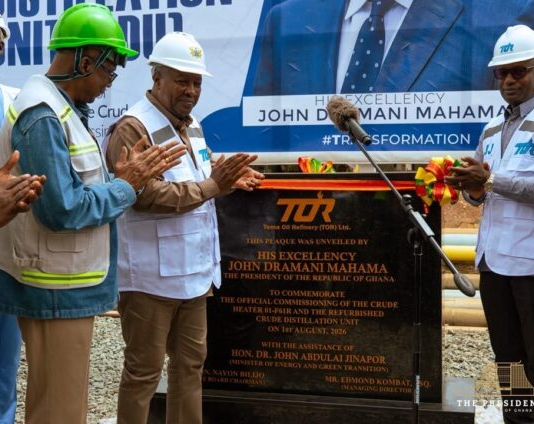 Mahama commissions refurbished TOR Crude Distillation Unit, commends management for turnaround