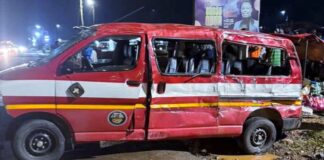 Woman killed, 14 injured after vehicles collide on Accra–Kumasi highway