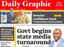 Newspaper headlines: Friday, September 18, 2026
