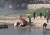 Military men burn changfan machine on Weija Lake