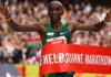 Kipchoge, 41, breaks course record at Melbourne Marathon