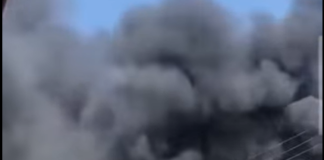 Firefighters battle blaze behind Amasaman China Mall