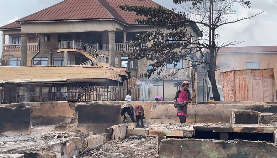Fire destroys stalls and goods at Tafo Moro Market in Kumasi