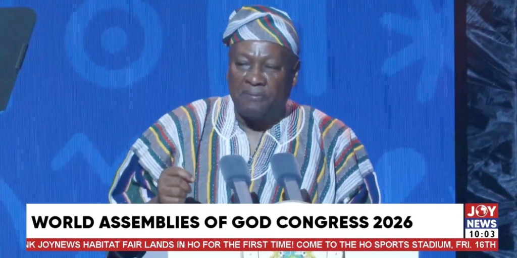 Mahama urges Assemblies of God to mentor younger generations