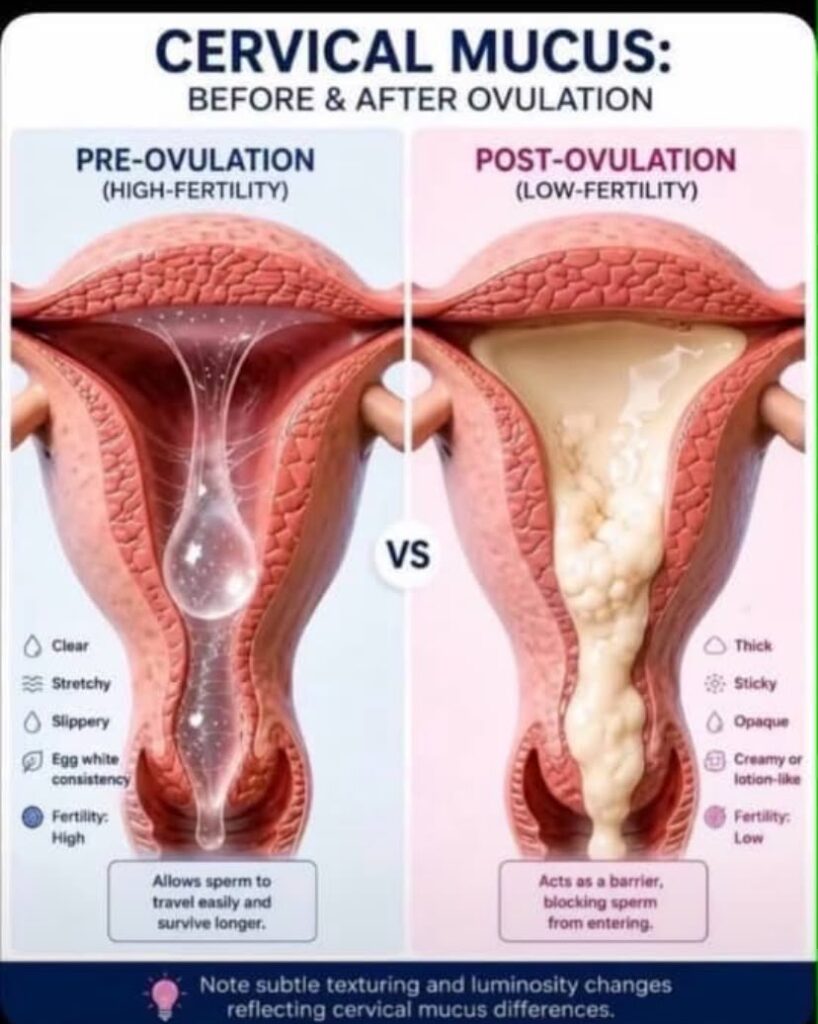 Cervical mucus changes can help women understand their fertile window