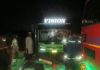 Yutong bus catches fire on Accra-Kumasi Highway